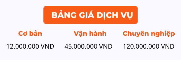 bảng giá dịch vụ tiktok